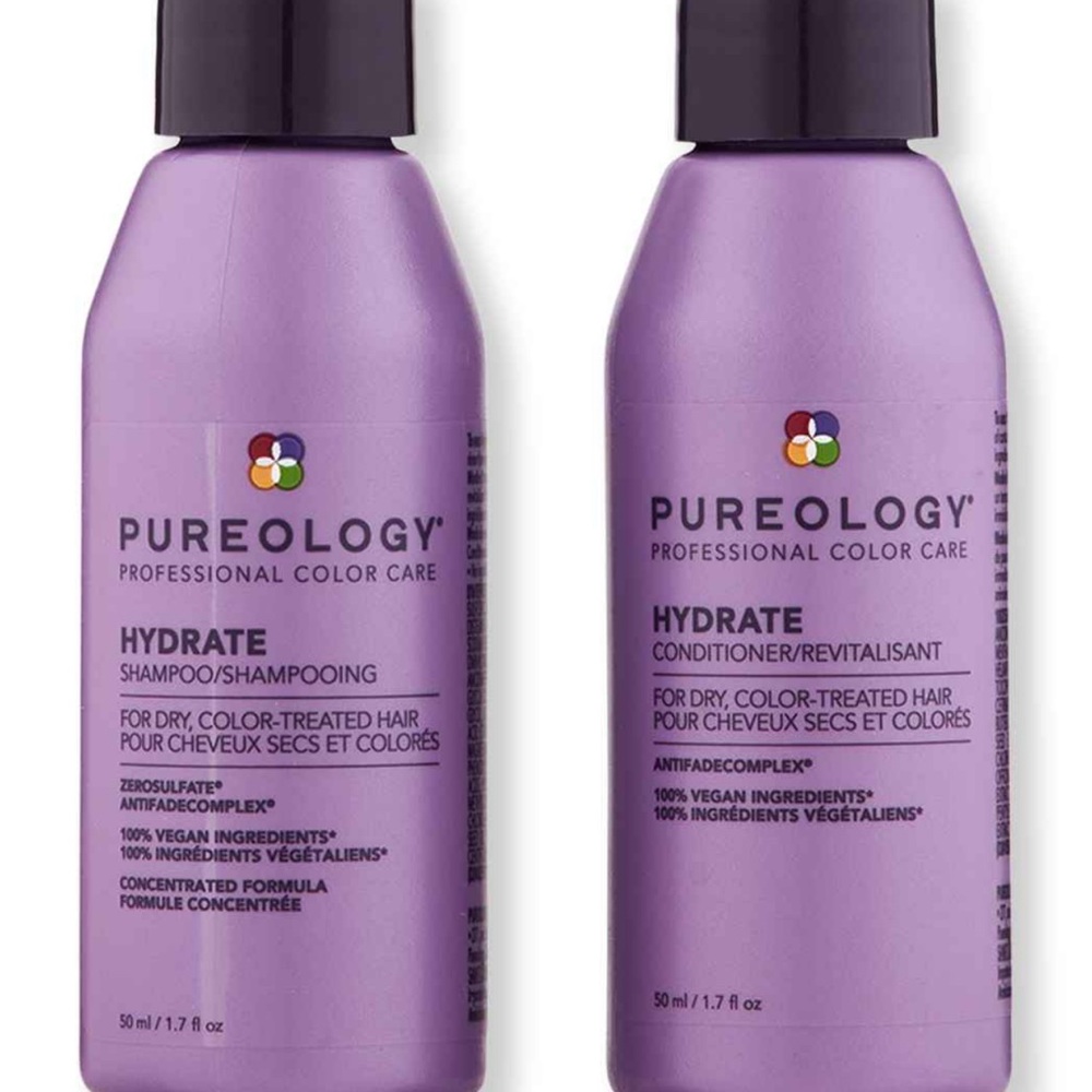 PUREOLOGY PROFESSIONAL COLOR CARE Hydrate Shampoo and Conditioner TRAVEL SIZE